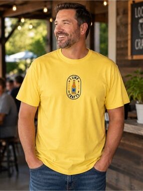 Life Is Good Men’s XXL I Like Crafts Beer Brew Crew Yellow T-Shirt NWT
